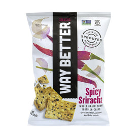 Way Better Spicy Sriracha Whole Grain Corn Tortilla Chips, 1 Oz, Pack Of 12 Bags