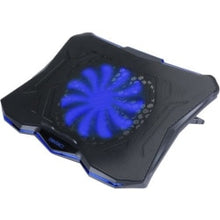 Load image into Gallery viewer, Enhance Cryogen 5 Laptop Cooling Pad (Blue) - Upto 17in Screen Size Notebook Support - 1 Fan(s) - 800 rpm - 471.3 gal/min - Metal Mesh