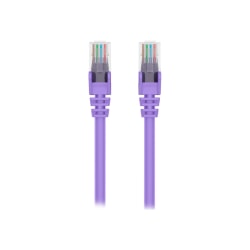 Belkin - Patch cable - RJ-45 (M) to RJ-45 (M) - 6 in - 0.2 in - UTP - CAT 6 - molded, snagless, stranded - purple