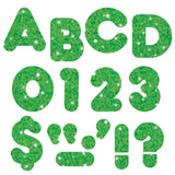 TREND Ready Letters, Casual Uppercase, 4in, Green Sparkle, Pre-K - Grade 12, Pack Of 72