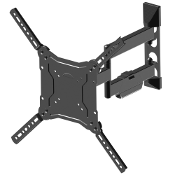BLACK+DECKER Full-Motion Medium Flat-Panel Mount For 32in To 60in TVs, 2.4inH x 10inW x 10.7inD, Black