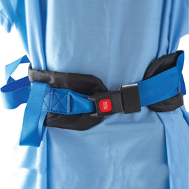 DMI Deluxe Adjustable Nylon Gait Belt With Seatbelt-Style Buckle, Blue