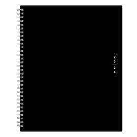 2023-2024 Blue Sky Weekly/Monthly Teacher Lesson Planner, 8-1/2in x 11in, Solid Black, July 2023 To June 2024, 134433-A