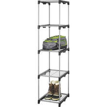 Load image into Gallery viewer, Whitmor Storage Rack - 5 Tier(s) - 67.9in Height x 19.5in Width15.5in Length - Floor - Heavy Duty, Durable, Hanging Bar - Silver - Metal, Resin