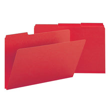 Load image into Gallery viewer, Smead 1/3-Cut Color Pressboard Tab Folders, Legal Size, 50% Recycled, Bright Red, Box Of 25