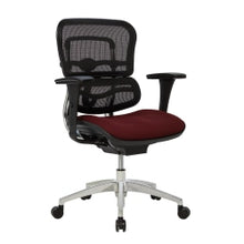 Load image into Gallery viewer, WorkPro 12000 Series Ergonomic Mesh/Premium Fabric Mid-Back Chair, Black/Burgundy, BIFMA Compliant
