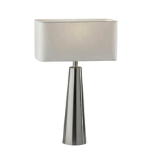 Load image into Gallery viewer, Adesso Lillian Table Lamp, 25-1/2inH, White Shade/Brushed Steel Base