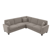 Load image into Gallery viewer, Bush Furniture Stockton 99inW L-Shaped Sectional Couch, Beige Herringbone Fabric, Standard Delivery