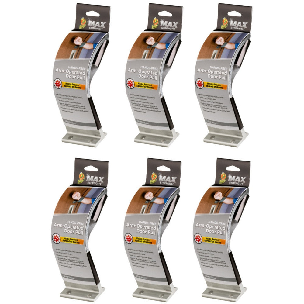 Duck Brand Max Strength Hands-Free Arm-Operated Door Pulls, Pack Of 6 Door Pulls