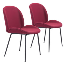 Load image into Gallery viewer, Zuo Modern Miles Dining Chairs, Red/Black, Set Of 2 Chairs