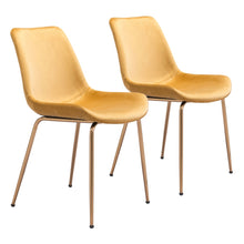 Load image into Gallery viewer, Zuo Modern Tony Dining Chairs, Yellow/Gold, Set Of 2 Chairs
