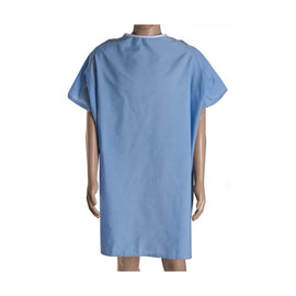 DMI Convalescent Gown With Hook-And-Loop Closures, X-Large, Blue