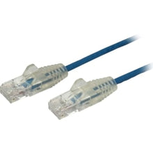 Load image into Gallery viewer, StarTech.com 1ft CAT6 Cable - Slim CAT6 Patch Cord - Blue - Snagless RJ45 Connectors - Gigabit Ethernet Cable - 28 AWG - LSZH (N6PAT1BLS)