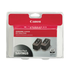 Canon PG-40 ChromaLife 100 Black Ink Cartridges, Pack Of 2, 0615B013