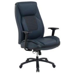 Shaquille O-Neal Nereus XXL Ergonomic Bonded Leather High-Back Executive Chair, Blue
