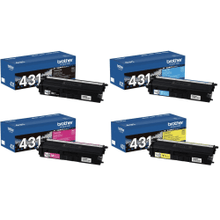 Load image into Gallery viewer, Brother TN431 Black And Cyan, Magenta, Yellow Toner Cartridges, Pack Of 4, TN431SET-OD