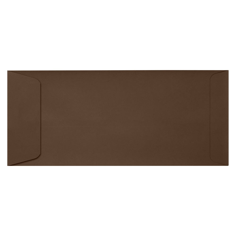 LUX Open-End Envelopes, #10, Peel & Press Closure, Chocolate Brown, Pack Of 500