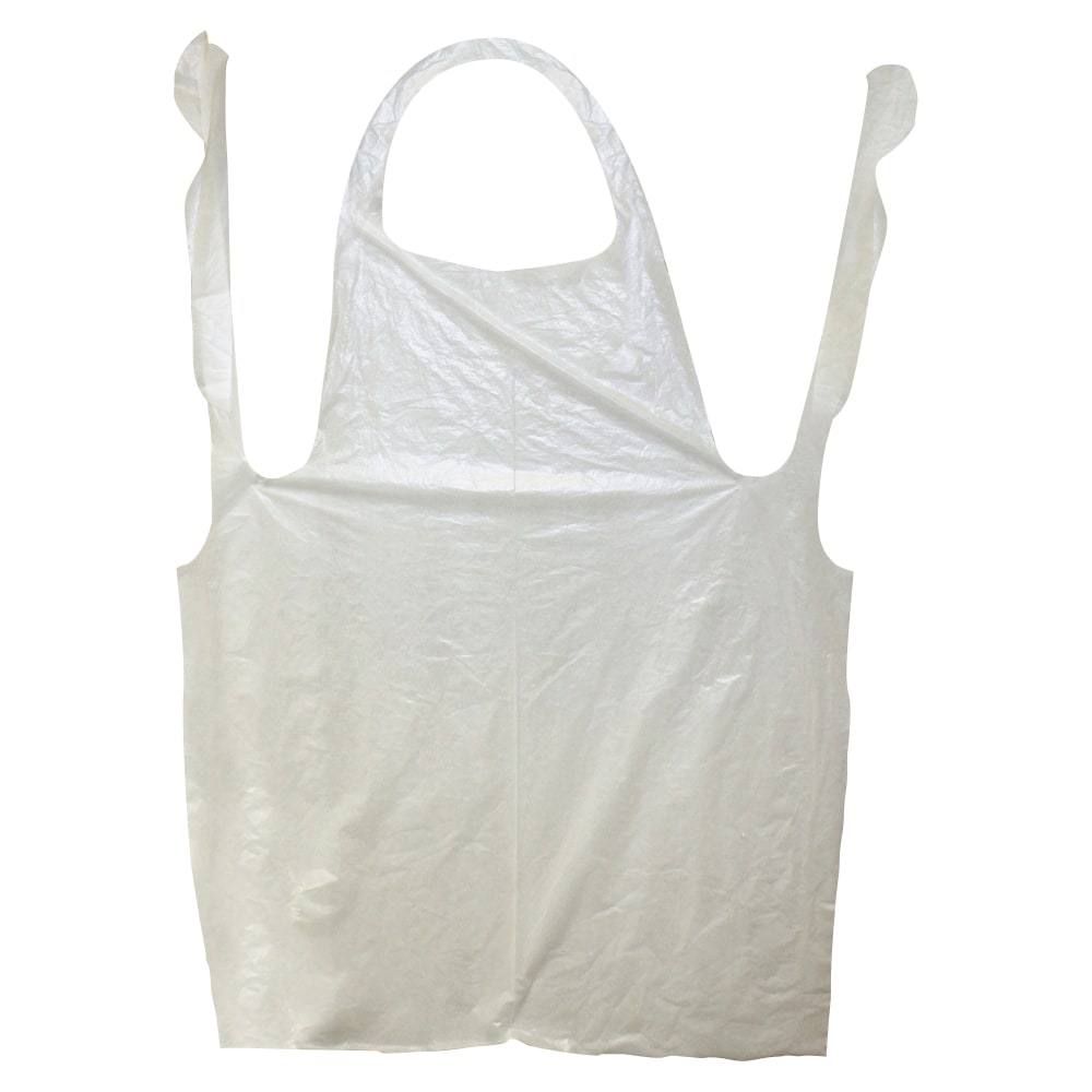 ProGuard 50in Disposable Poly Apron - Polyethylene - For Manufacturing, Food Service, Food Handling - White - 1000 / Carton