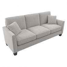 Load image into Gallery viewer, Bush Furniture Flare Microsuede Fabric Sofa, 35-3/4inH x 85inW x 33-1/2inD, Light Gray, Standard Delivery