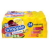 Snapple All Natural Variety Lemonade, 20 Oz Bottle, Pack Of 24 Bottles