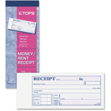 TOPS Money Receipt Book - 15 lb - 2 PartCarbonless Copy - 7.25in x 2.75in Form Size - 2.75in x 8.50in Sheet Size - White, Canary - Blue Print Color - 1 Each