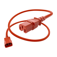 Load image into Gallery viewer, UNC Group - Power cable - IEC 60320 C14 to IEC 60320 C15 - 250 V - 15 A - 6 ft - red