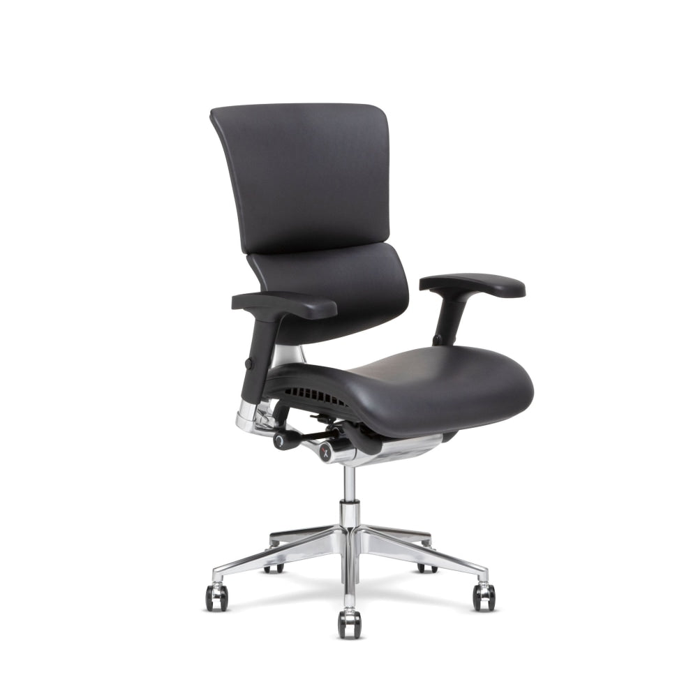 X-Chair X4 Ergonomic Bonded Leather High-Back Task Chair, Black