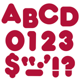 TREND Ready Letters, Casual, 4in, Maroon, Pack Of 72