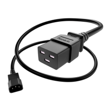 Load image into Gallery viewer, UNC Group - Power cable - IEC 60320 C14 to IEC 60320 C19 - 250 V - 15 A - 6 ft - black