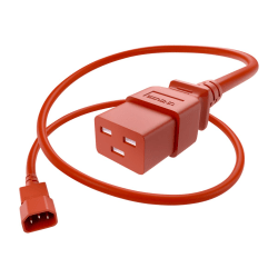 UNC Group - Power cable - IEC 60320 C14 to IEC 60320 C19 - 250 V - 15 A - 2 ft - red
