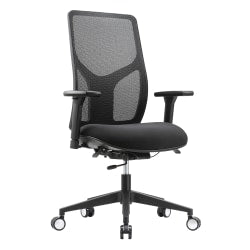 WorkPro 4000 Series Multifunction Ergonomic Mesh/Fabric High-Back Executive Office Chair, Black/Black, BIFMA Compliant