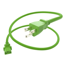 Load image into Gallery viewer, UNC Group - Power cable - NEMA 5-15P (M) to power IEC 60320 C13 - 125 V - 10 A - 3 ft - green
