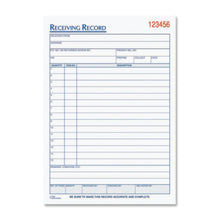 Load image into Gallery viewer, TOPS Receiving Records Forms - 2 PartCarbonless Copy - 5.50in x 7.87in Sheet Size - 2 x Holes - Assorted Sheet(s) - Blue, Red Print Color - 1 Each