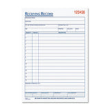 TOPS Receiving Records Forms - 2 PartCarbonless Copy - 5.50in x 7.87in Sheet Size - 2 x Holes - Assorted Sheet(s) - Blue, Red Print Color - 1 Each