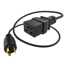Load image into Gallery viewer, UNC Group - Power cable - NEMA L6-20P (M) to IEC 60320 C19 - 125 V - 20 A - 15 ft - black