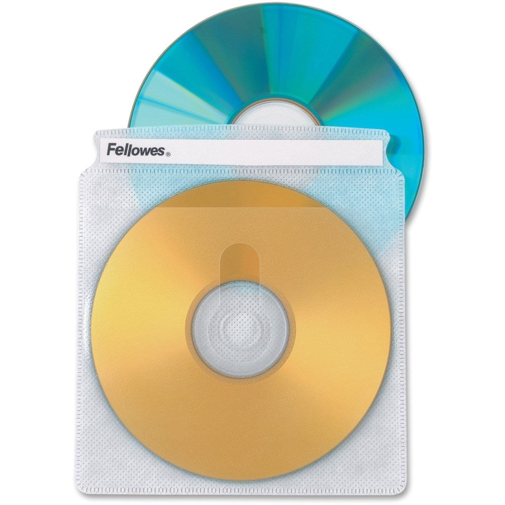 Fellowes Double-Sided CD Sleeves, Pack Of 50