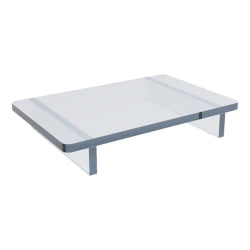 Azar Displays Acrylic Monitor Riser Display, 2inH x 11-3/4inW x 7-3/4inD, Clear