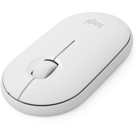 Logitech Pebble i345 Mouse - Wireless - Bluetooth - White - 1000 dpi - Scroll Wheel - 3 Button(s)
