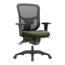 Load image into Gallery viewer, WorkPro 9500XL Series Big &amp; Tall Ergonomic Mesh/Premium Fabric Mid-Back Chair, Black/Olive, BIFMA Compliant