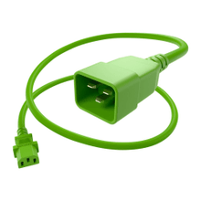 Load image into Gallery viewer, UNC Group - Power cable - power IEC 60320 C13 to IEC 60320 C20 - 250 V - 15 A - 6 ft - green