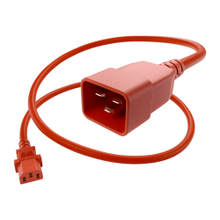 Load image into Gallery viewer, UNC Group - Power cable - power IEC 60320 C13 to IEC 60320 C20 - 250 V - 15 A - 4 ft - red
