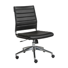 Load image into Gallery viewer, Eurostyle Axel Armless Faux Leather Low-Back Commercial Office Chair, Black