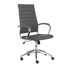 Load image into Gallery viewer, Eurostyle Axel Faux Leather High-Back Commercial Office Chair, Gray