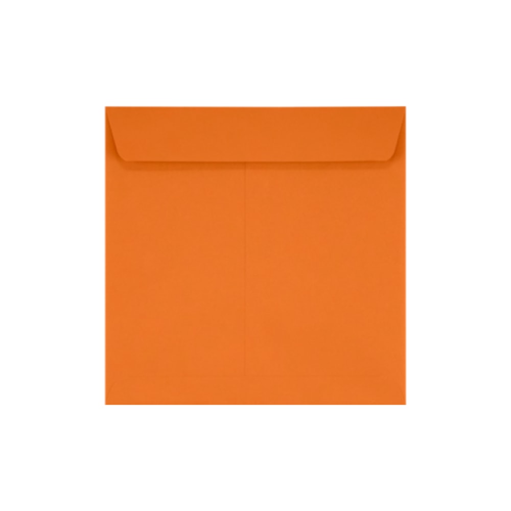LUX Square Envelopes, 7 1/2in x 7 1/2in, Peel & Press Closure, Mandarin Orange, Pack Of 500