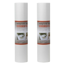 Duck Brand 281872 Smooth Top EasyLiner Non-Adhesive Shelf And Drawer Liner, 20in x 24ft, White, Pack Of 2 Rolls