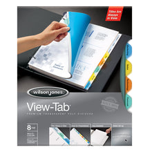Load image into Gallery viewer, Wilson Jones View-Tab Transparent Dividers, 8-Tab, Round, Multicolor