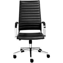 Load image into Gallery viewer, Eurostyle Brooklyn Faux Leather High-Back Commercial Office Chair, Chrome/Black