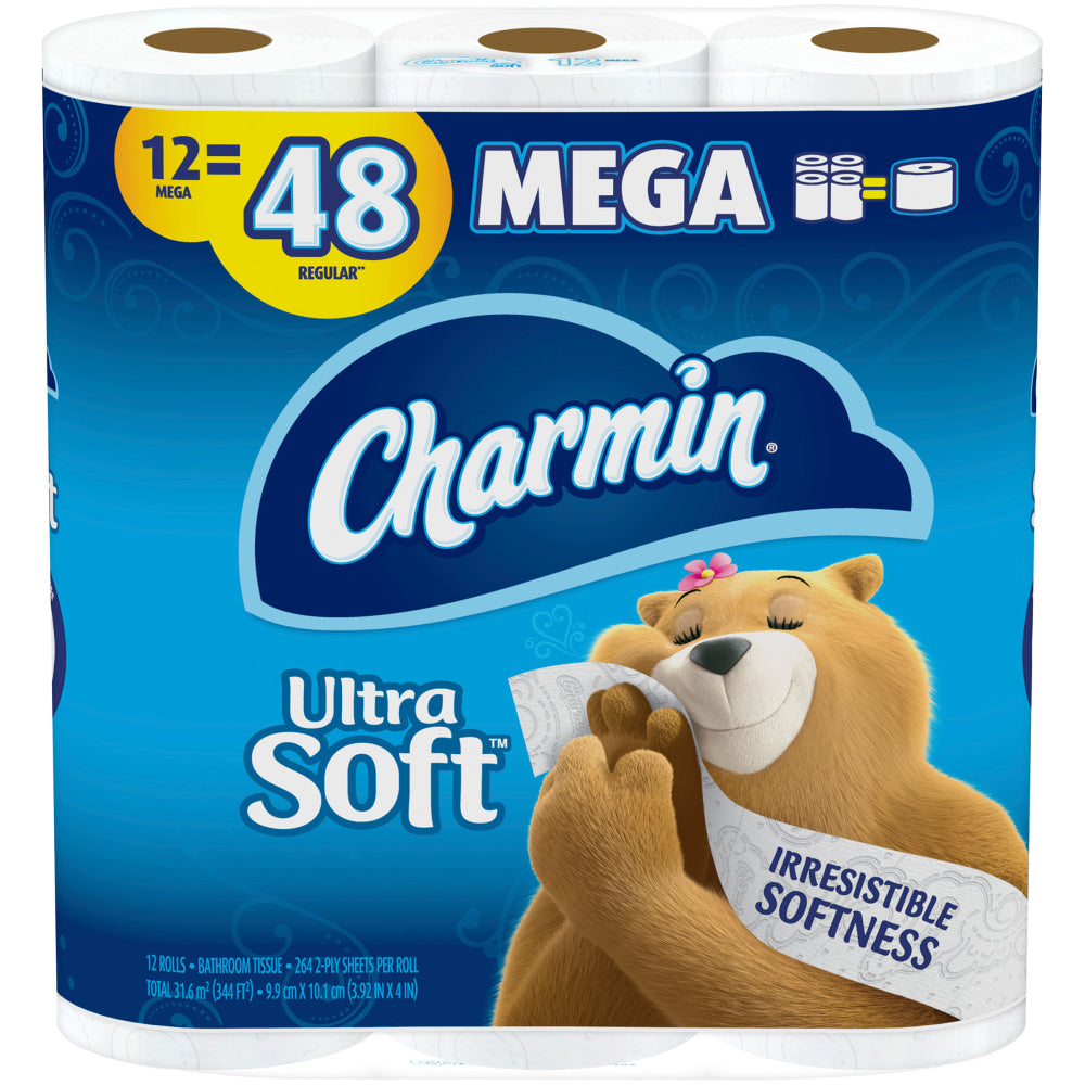 Charmin Ultra Soft 2-Ply Toilet Paper, 264 Sheets Per Roll, Pack Of 12 Rolls