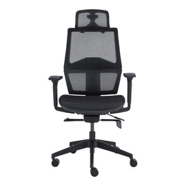 Eurostyle Bruno Ergonomic Mesh High-Back Commercial Office Chair, Black