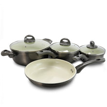 Load image into Gallery viewer, Sunbeam Heston 7-Piece Aluminum Cookware Set, Metallic Champagne